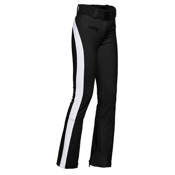 Goldbergh Pants - Goldbergh Runner Tuxedo Stripe Ski Pants - Black and White Boot cut